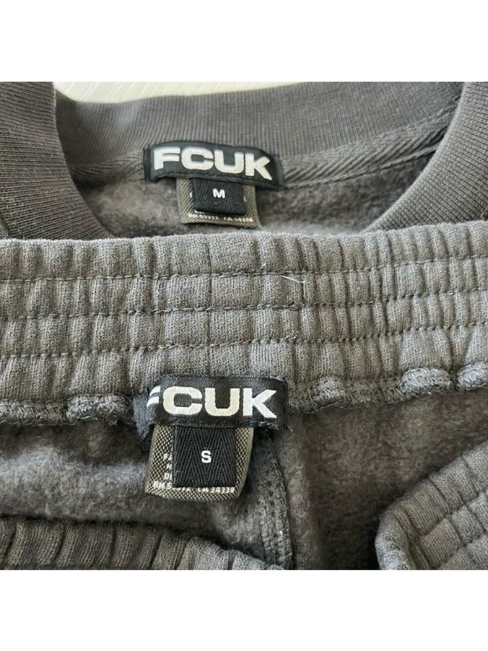 Unisex Tonal Sweatshirt Fcuk Jogger Short Shorts - Picture 12 of 15